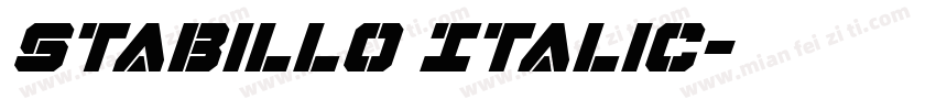 Stabillo Italic字体转换